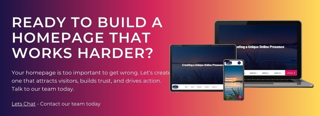Homepage web design