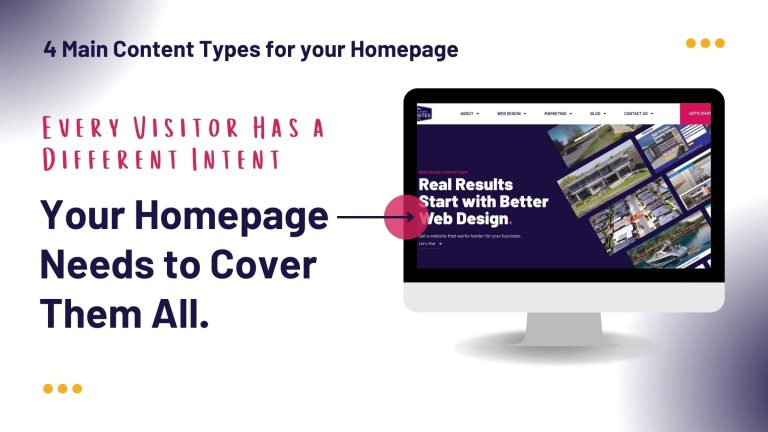 4 main content types for your website homepage